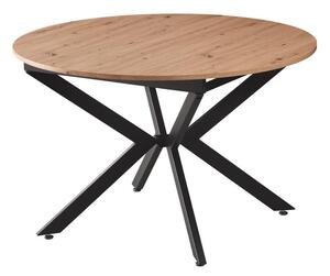 Zondo Blagovaonski stol na razvlačenje 100 AMERO (hrast artisan + crna) (za 4 do 6 osoba). 1091462