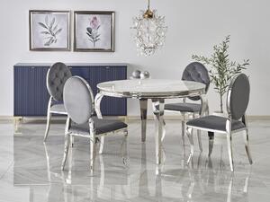 Zondo Blagovaonski stol Regino (bijeli mramor + srebrna) (za 4 osobe). 1092405