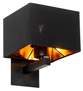 Moderna zidna svjetiljka crna sa zlatom - VT 1
