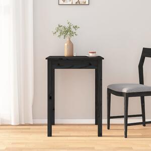 VidaXL Blagovaonski stol crni 55 x 55 x 75 cm od masivne borovine