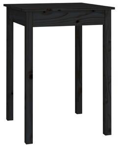 VidaXL Blagovaonski stol crni 55 x 55 x 75 cm od masivne borovine