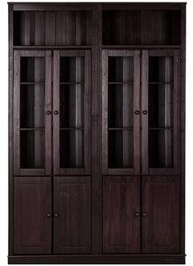 Smeđa vitrina od masivnog bora 148x223 cm Anita – Støraa