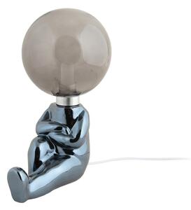 Siva LED stolna lampa s mogućnosti zatamnjivanja sa staklenim sjenilom (visina 22,5 cm) Joey – Leitmotiv