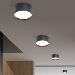 CMD LED stropna svjetiljka 9092, Ø 12 cm, antracit, IP44, metal, Crno, Aluminij