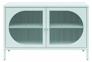 Svijetlo plava metalna vitrina 100x64x40 cm Luna – Støraa