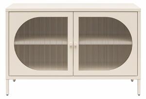 Krem metalna vitrina 100x64x40 cm Luna – Støraa