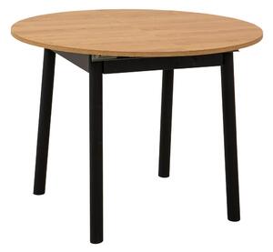 Zondo Blagovaonski stol na razvlačenje Duvasa 5 (hrast + crna) (za 4 osobe). 1093745
