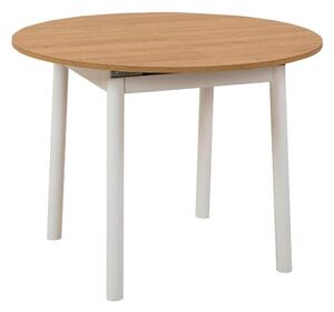 Zondo Blagovaonski stol na razvlačenje Duvasa 5 (hrast + bijela) (za 4 osobe). 1093747