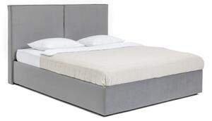 Sivi tapecirani bračni krevet s podnicom i prostorom za odlaganje 160x200 cm Thessa Bold – Bonami Selection