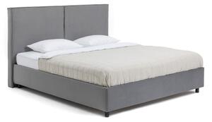 Sivi tapecirani bračni krevet s podnicom i prostorom za odlaganje 160x200 cm Myra Bold – Bonami Selection