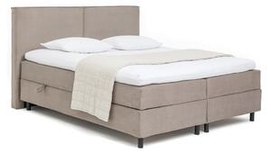 Smeđe-sivi boxspring krevet s prostorom za odlaganje 180x200 cm Elva Bold – Bonami Selection