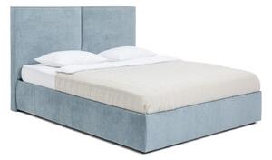 Plavi tapecirani bračni krevet s podnicom i prostorom za odlaganje 180x200 cm Thessa Bold – Bonami Selection