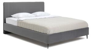 Sivi tapecirani bračni krevet s podnicom 180x200 cm Noira Slim – Bonami Selection