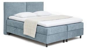 Plavi boxspring krevet s prostorom za odlaganje 180x200 cm Elva Bold – Bonami Selection