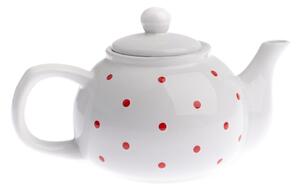 Bijeli keramički čajnik Dakls Dots, 1 l