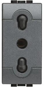 UTIČNICA 1M 2P+E/16A/250V ANTHRACITE L4180#