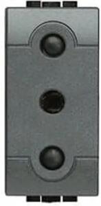 LIVIG LIGHT UTIČNICA 2P+E/16A/250V 1M ANTRACIT L4119#