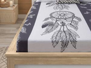 Napeta plahta od mikrovlakana TIRSO sivo-bijela 90x200 cm