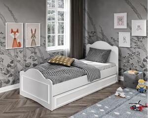 Zondo Jednostruki krevet 90 cm Povepu (bijela) (s podnicom). 1094835