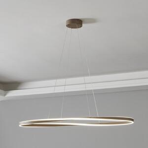 EGLO CAMEROTA LED viseća svjetiljka, bež, 111 x 38 cm, daljinski upravljač, prigušiva, Bež, Dnevni boravak/blagovaonica, Aluminij