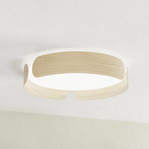 EGLO VALCASOTTO LED stropna svjetiljka, drvo, Ø 37 cm, 3.000 K, Drvo, Dnevni boravak/blagovaonica, Metal
