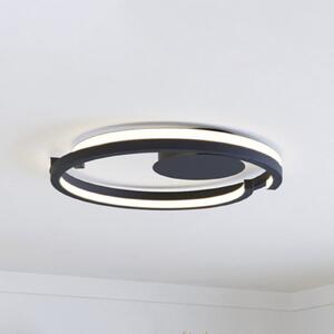 EGLO MEZZOMONTE LED stropna svjetiljka, crna, Ø 48 cm, CCT, prigušiva, Crno, Dnevni boravak/blagovaonica, Aluminij