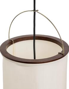 GUBI Silk Lantern viseća svjetiljka, bijela/crna, svila, E27, prigušiva, Bež, Dnevni boravak/blagovaonica, Tkanina / tekstil