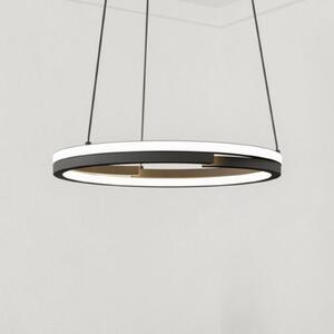 EGLO MEZZOMONTE LED viseća svjetiljka, crna, Ø 48 cm, CCT, prigušiva, Crno, Dnevni boravak/blagovaonica, Aluminij