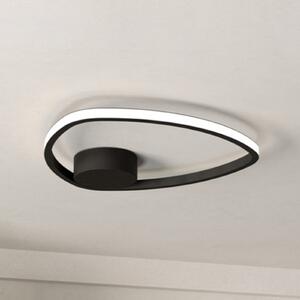 EGLO MOSCHELLA LED stropna svjetiljka, crna, Ø 38 cm, CCT, Crno, Dnevni boravak/blagovaonica, Metal