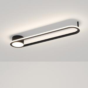 EGLO COLLECORVINO LED stropna svjetiljka, crna, duljina 50 cm, CCT, Crno, Dnevni boravak/blagovaonica, Metal
