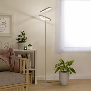EGLO LEPORANO LED podna lampa, bež, visina 160 cm, 2 sjenila, CCT, prigušiva, Bež, Dnevni boravak/blagovaonica, Metal