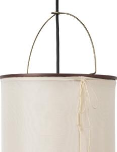 GUBI Silk Lantern zidna svjetiljka, bijela/crna, s utikačem, E27, Bež, Dnevni boravak/blagovaonica, Tkanina / tekstil