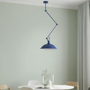ALDEX Melos viseća svjetiljka, plava, Ø 36 cm, metalna, prigušiva, Plava, Dnevni boravak/blagovaonica, Metal
