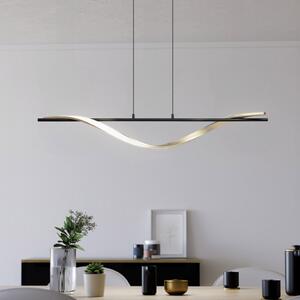 EGLO CONAPRATO LED viseća svjetiljka, crna/mesing, 115 cm, CCT, Crno, Dnevni boravak/blagovaonica, Metal