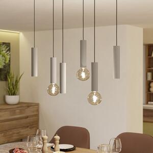 EGLO Luster-lampa FARIOLO, bež, duljina 96 cm, 6 svjetiljki, metal, prigušiva, Bež, Dnevni boravak/blagovaonica, Metal