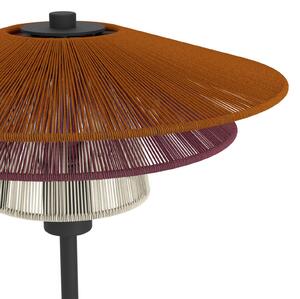 EGLO Stolna lampa PIGNONA, crvena/narančasta/bijela, visina 39 cm, tkanina, Višebojno, Dnevni boravak/blagovaonica, Tkanina / tekstil