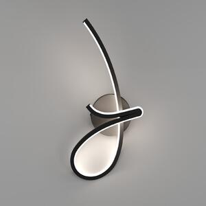 EGLO CARDONCITO LED zidna svjetiljka, crna, visina 44 cm, CCT, Crno, Dnevni boravak/blagovaonica, Metal