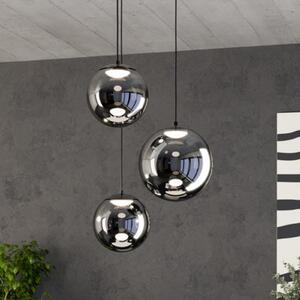 Stars of Light Luster ANORIAS LED Light, crni, Ø 46 cm, 3 svjetla, prigušiva, Crno, Dnevni boravak/blagovaonica, Staklo, Metak