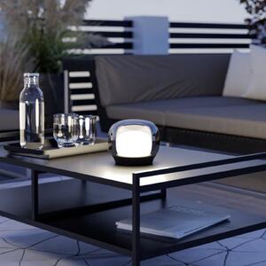 EGLO STROVE LED punjiva stolna lampa, siva, visina 13 cm, IP44, prigušiva, prigušiva, Sivo, Dnevni boravak/blagovaonica, Staklo