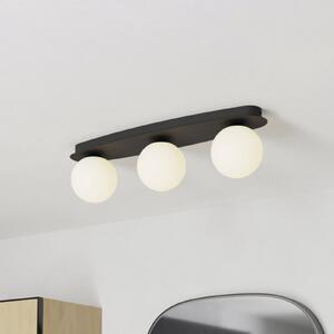 EGLO Stropna svjetiljka CASTROVIDO, crna, 58 cm, za 3 žarulje, IP44, G9 LED, Crno, Dnevni boravak/blagovaonica, Staklo, Metak