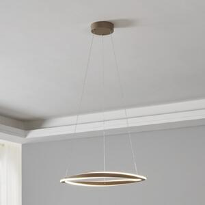 EGLO CAMEROTA LED viseća svjetiljka, bež, Ø 57 cm, daljinski upravljač, prigušiva, Bež, Dnevni boravak/blagovaonica, Aluminij