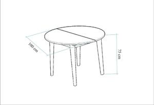 Woody Fashion Proširivi blagavaonski stol i stolice (3 komada) Legacy