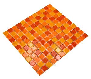 Mozaik pločica Quadrat Crystal Mix CM 4523 (32,7 x 30,2 cm, Žuto-narančasto-crveno, Sjaj)