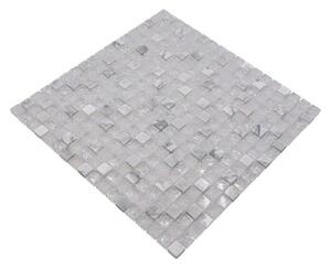 Mozaik pločica Quadrat Crystal Mix XIC 1011 (30,5 x 30,5 cm, Bijele boje, Sjaj)