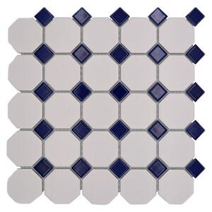 Mozaik pločica Octagon Octa G464 (29,5 x 29,5 cm, Plavo-bijele boje, Mat)