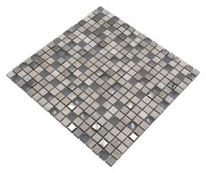 Mozaik pločica Quadrat Crystal Mix XCM HQ10 (30,5 x 30,5 cm, Sivo-srebrne boje, Mat)