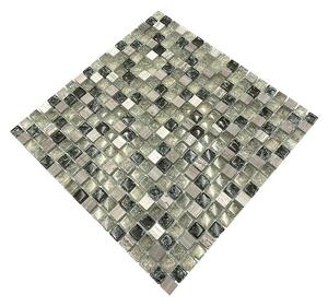 Mozaik pločica Quadrat Crystal Mix XIC 1052 (30,5 x 30,5 cm, Sive boje, Sjaj)