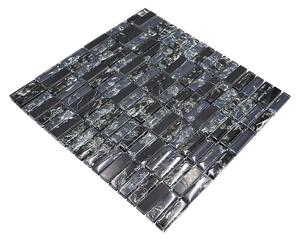 Mozaik pločica Crystal Mix XIC S1228 (32,2 x 31 cm, Crne boje, Sjaj)