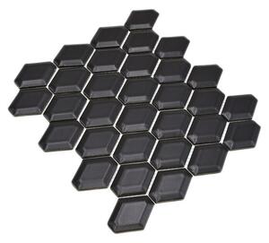 Mozaik pločica Diamant CG MD 7BM (25,2 x 26,5 cm, Crne boje, Mat)