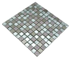 Mozaik pločica Quadrat Crystal Mix XCM CB 33 (30 x 30 cm, Srebrne boje, Sjaj)